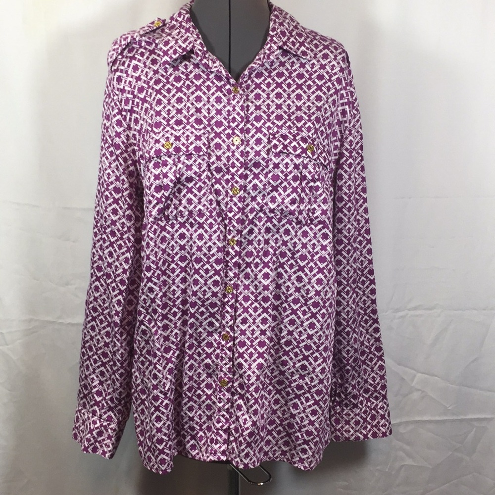 Jaclyn Smith Top Blouse Size L/G